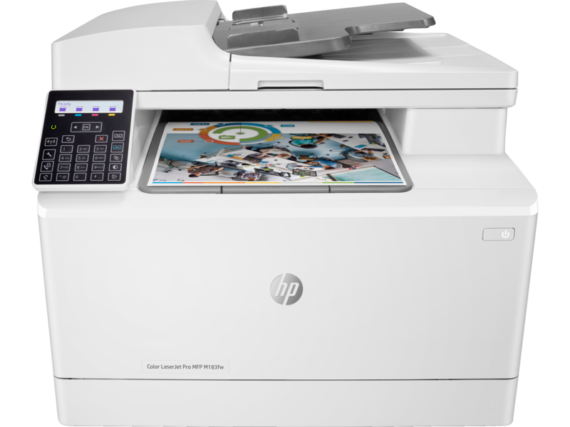 МФУ HP Color LaserJet Pro MFP M183fw (A4) Printer/Scanner/Copier/Fax/ADF, 600 dpi, 800 MHz, 16 ppm, 256 Mb, tray 150 pages, USB+Ethernet+WiFi, Duty 30K pages