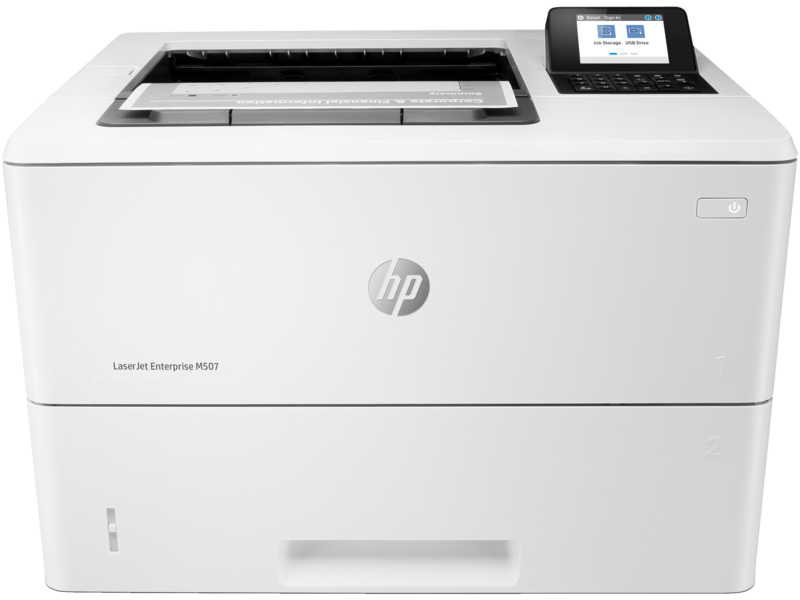 Принтер HP LaserJet Enterprise M507dn Printer (A4) , 1200 dpi, 43 ppm, 512MB, 1.2Ghz, tray 100+550 pages, Duplex, USB+Ethernet, Duty 150K pages