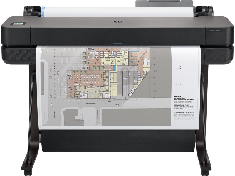 Плоттер HP DesignJet T630 36-in Printer (A0/914mm) 4 ink color, 30 sec/А1, 2400x1200 dpi, 1Gb, USB+Ethernet+WiFi, Sheet Feed A4-A3, Cutter, Stand